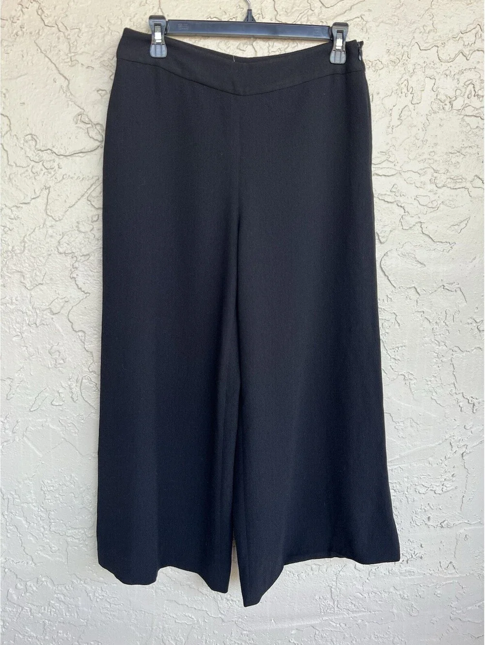 Madewell Womens Black Crepe Cropped Wide Leg Pants Size 6 30/24”